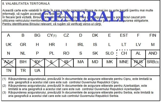 valabilitate teritoriala rca generali